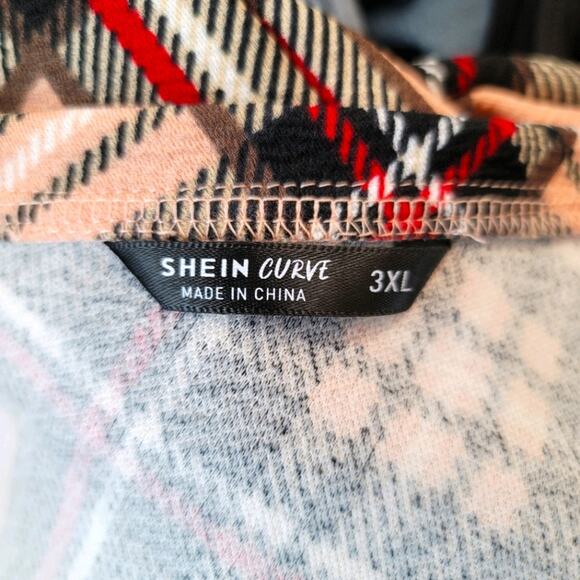 Shein 3XL Shirts Lot of 3 Plus Size Plaid Floral - Picture 3 of 10